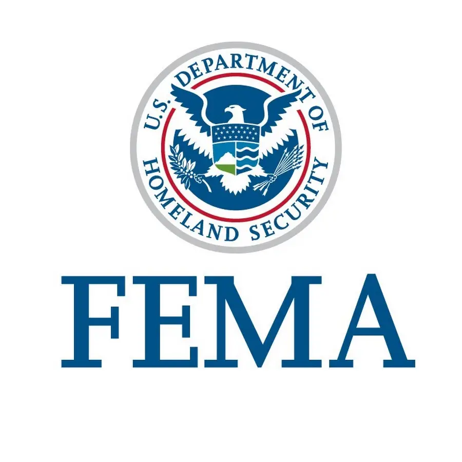 The logo of the united states department of homeland security above the acronym "fema," which stands for the federal emergency management agency.